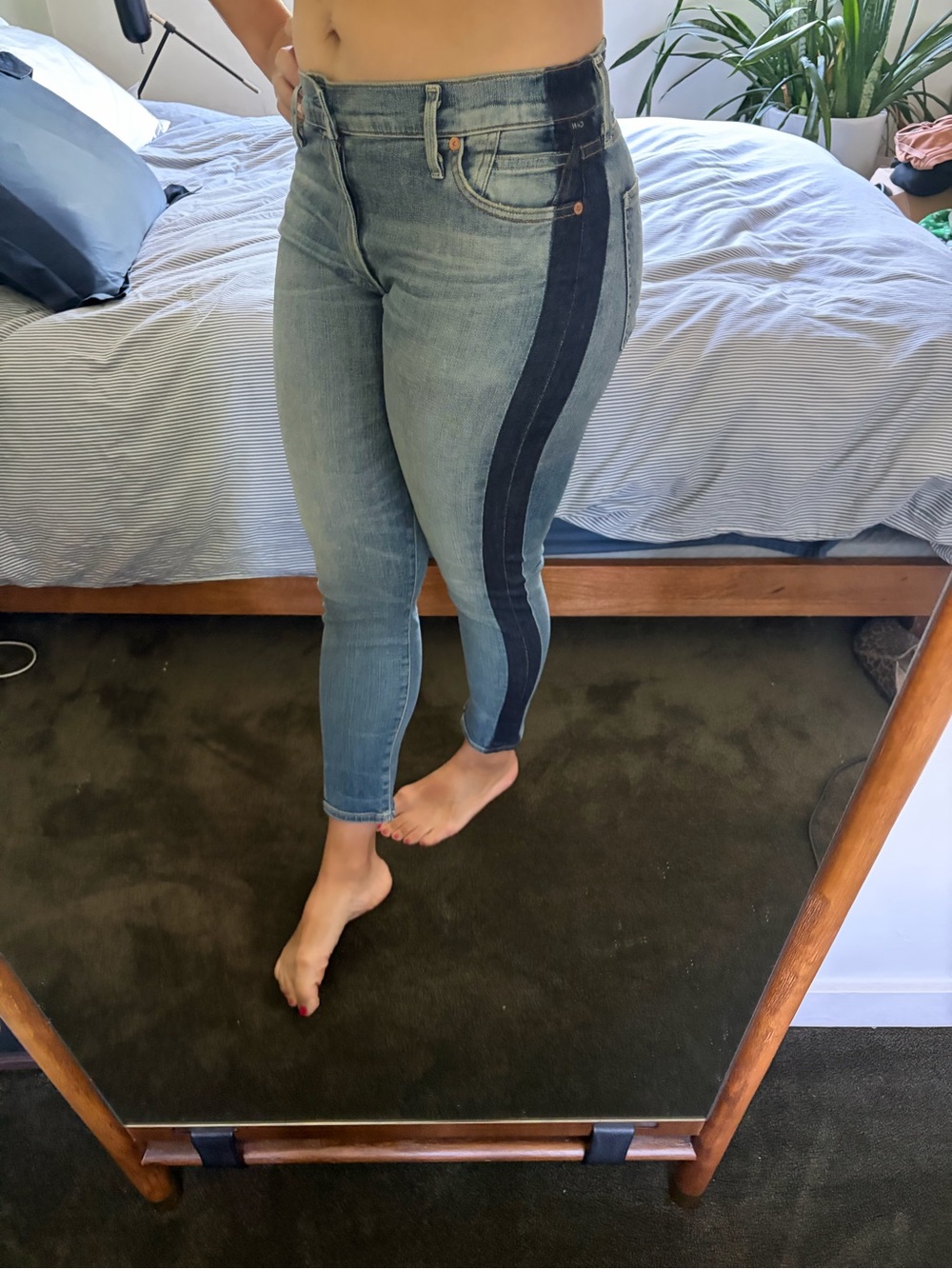 Citizens of Humanity Light Blue Skinny Jeans with Dark Side Stripe